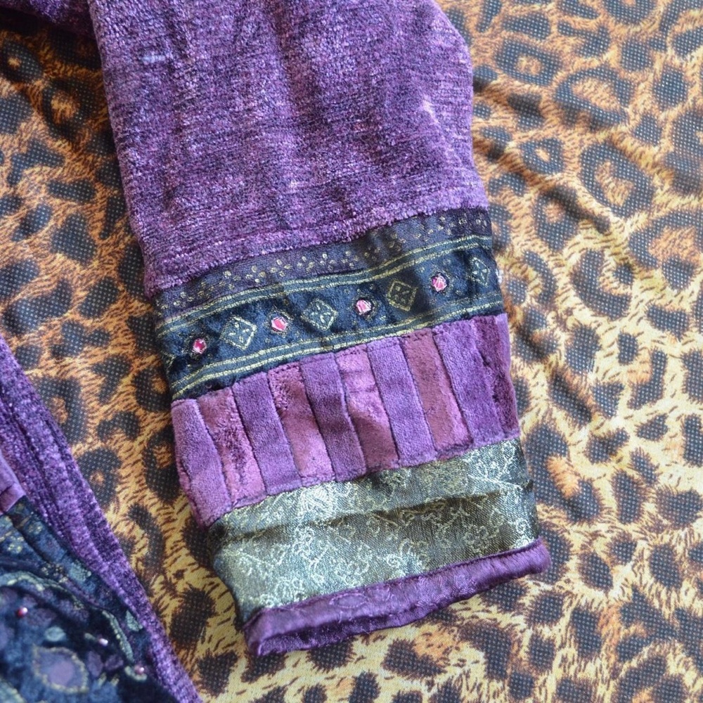 Purple Patchwork Jacket - image 3